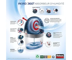 Sausintuvas Rubson drėgmės sugėriklis AERO 360° iki 20 m² su 450 g neutralia kasete