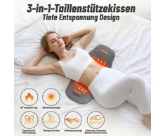 runpeak nugaros masažinė pagalvė su šildymu ir 3 vibracijos lygiais RY-AMJRY-2