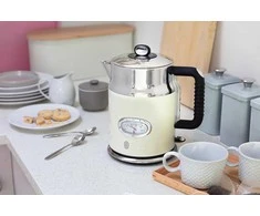 Russell Hobbs elektrinis virdulys 1,7 l, 2400 W, nerūdijančio plieno, kreminės spalvos, Retro 21672-70