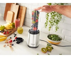 Russell Hobbs personalinis trintuvėlis smoothie, 300 W, 600 ml indas, nerūdijančio plieno peiliai, Mix&amp;Go 23472-56