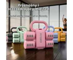 RYGEO reguliuojamas hantelių ir svarmens rinkinys 2 viename, 1–5.5kg, XW-HLZH-BL