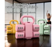 RYGEO reguliuojamas hantelių ir svarsčio rinkinys 2 viename, 1–5.5kg, XW-HLZH-PK01