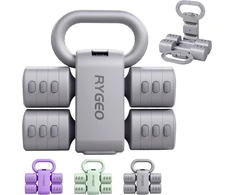 RYGEO reguliuojamų hantelių rinkinys 4 viename, 0,9–2,3kg, 2 vnt., HLV001