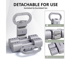RYGEO reguliuojamų hantelių rinkinys 4 viename, 0,9–2,3kg, 2 vnt., HLV001