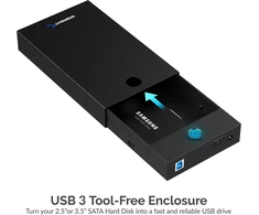 SABRENT diskų dokavimo stotelė SATA HDD ir SSD 2,5/3,5 col., USB-A 5 Gbps EC-KSL3