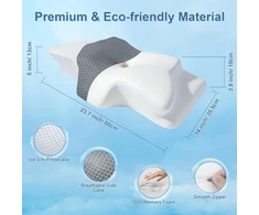 SAHEYER ergonominė kaklo pagalvė iš atminties putų, 60 x 35.5 x 13/10 cm, MFP006