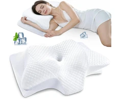 SAHEYER ergonominė kaklo pagalvė iš atminties putų, 60 x 35.5 x 13/10 cm, MFP020