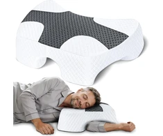 SAHEYER ergonominė pagalvė miegui ant šono su 4 angomis rankoms ir atminties putomis