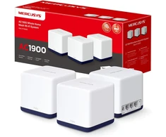 Šakotuvas Mercusys Halo H1900G Wi-Fi Mesh sistema, AC1900, 3 vienetai, 1.9 Gb/s, dviejų juostų