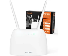 Šakotuvas Tenda 4G LTE Wi-Fi maršrutizatorius AC1200, dviejų dažnių juostų, 2 LAN/WAN, 4G07