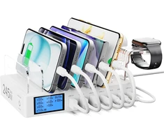 Sanicata 245 W kelių įrenginių įkrovimo stotelė su 7 USB prievadais, i22