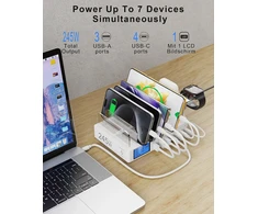 Sanicata 245 W kelių įrenginių įkrovimo stotelė su 7 USB prievadais, i22