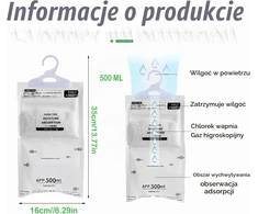 Sausintuvas AHYDFSR pakabinamas drėgmės sugėriklis spintoms ir patalpoms, 10 × 100 g