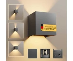Scandinavian home Lysea lauko sieninis LED šviestuvas, IP65, 6 W, antracito spalvos, WOA1-1952-5696