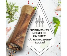 Schwarzwald Spirit medinių druskos ir pipirų malūnėlių rinkinys su keraminiu mechanizmu, 16,5 cm