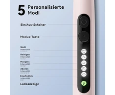 seago elektrinis sukamasis dantų šepetėlis su 8 galvutėmis, USB-C įkrovimu ir dėklu SG-2607