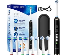 Seago elektrinis sukamasis dantų šepetėlis su 8 galvutėmis, 5 režimais ir USB-C, SG-2607