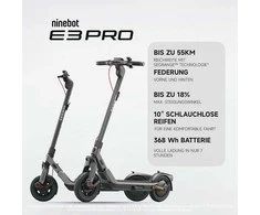 Segway-Ninebot elektrinis paspirtukas, 55 km nuotolis, 10 colių ratai, E3 Pro D