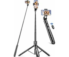SelfieShow 179 cm aliumininis trikojis asmenukių lazda su nuotoliniu pulteliu telefonams