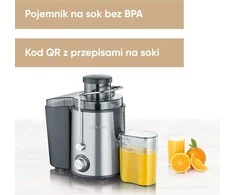 SEVERIN vaisių ir daržovių sulčiaspaudė, 400 W, 0,5 l talpa, nerūdijantis plienas, ES 3566