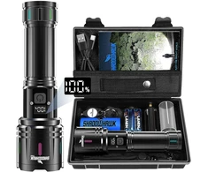Shadowhawk LED žibintuvėlis, USB įkraunamas, 500000 lm, taktinė IP67, XHM90.2, DE-S1007