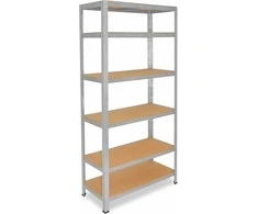 shelfplaza metalinė lentyna 200 x 110 x 30 cm, 6 lentynos, 145 kg vienos lentynos apkrova, cinkuota