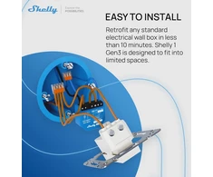 Shelly išmanusis relinis jungiklis Wi-Fi ir Bluetooth, 1 kanalo, 16 A, 3840 W, 176