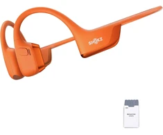 Shokz atviros ausinės sportui su kaulų laidumu, Bluetooth 5.3, mikrofonu, oranžinės, OpenRun Pro 2