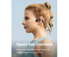 SHOKZ atviros ausinės su kauliniu garso perdavimu, Bluetooth 5.1, 6 val. baterija, OpenMove S661, pilkos