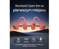 SHOKZ atviros ausinės su kaulų vibracija, Bluetooth 5.4, IP68, MP3 32GB, OpenSwim Pro S711, raudonos