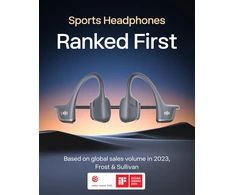 SHOKZ sportinės ausinės OpenRun Pro 2, kaulų laidumo, Bluetooth 5.3, mikrofonas, IP55, 12h veikimo, juodos