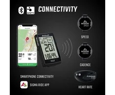 Sigma GPS dviračio kompiuteris su aukščio matuokliu, 2,4 colių LCD, Bluetooth, ROX 4,0 SE