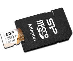 Silicon Power 256 GB Micro SDXC atminties kortelė, 100 MB/s, 10 klasės, FBE-SU256GBSTXDU3V20EU