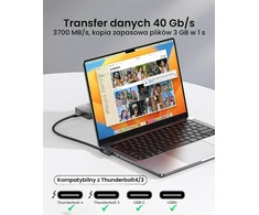 Silkland USB4 USB-C laidas 40 Gbps 240 W 30 cm kampinis S3629