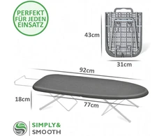 SimplySmooth sulankstoma mini lyginimo lenta su lygintuvo lentynėle, 77 x 31 cm