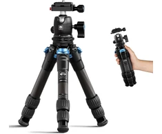 Sirui mini trikojis iš anglies pluošto, 35 cm aukščio, su 360° galvute B-00K, maksimalus apkrovimas 15 kg, AM-223+B-00K