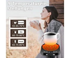 SIVQIKE kavos puodelių šildytuvas 36 W su 9 temperatūros nustatymais DS1292