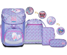 SJ GANG STYLE JAM GANG ergonomiška mokyklinė kuprinė su penalu ir dėklu, 22 l, 27 x 42 x 22 cm, violetinė, 60C202323-377