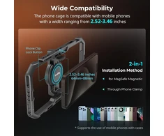 SmallRig universalus greito nuėmimo telefono narvelio komplektas, 67 mm praplėtimo filtras, 512 g, modelis 4597