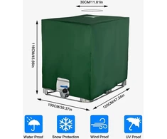 Sobeau IBC vandens rezervuaro apsauginė plėvelė 1000 l, atspari UV ir vandeniui, žalia, 120 x 100 x 116 cm