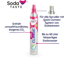 SodaTASTE CO₂ balionų keitimo rinkinys Quick Connect sistemai, 4 vnt. iki 240 l vandens, Quick Classic