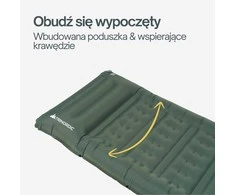 Sofa Trinordic pripučiamas 12 cm storio kempingo čiužinys su įmontuota pompa ir pagalve