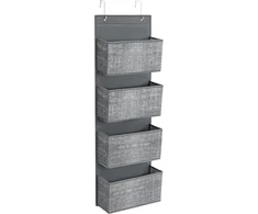 SONGMICS ant durų kabinamas organizatorius su 4 kišenėmis, 33.5 x 12 x 100 cm, RDH004G11