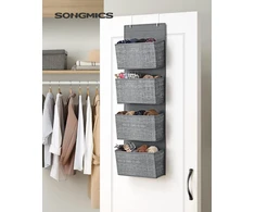 SONGMICS ant durų kabinamas organizatorius su 4 kišenėmis, 33.5 x 12 x 100 cm, RDH004G11