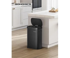 SONGMICS automatinis virtuvinis šiukšlių konteineris su judesio jutikliu, 50 l, plienas, LTB640B02