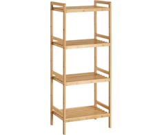SONGMICS bambukinė pastatoma lentyna su 4 reguliuojamomis lentynomis BCB074N01