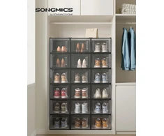 SONGMICS batų dėžių rinkinys, 18 vnt., sudedamos, iki 46 dydžio, LSP007B18