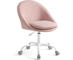 SONGMICS biuro kėdė be porankių, reguliuojamo aukščio, rožinė, OBG020P01