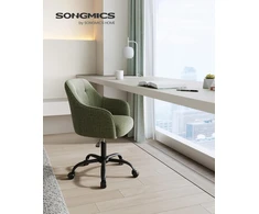 SONGMICS biuro kėdė su porankiais, reguliuojamo aukščio, žalia, OBG019C01