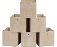 SONGMICS Dėžučių komplektas, 6 vnt, 30 x 30 x 30 cm